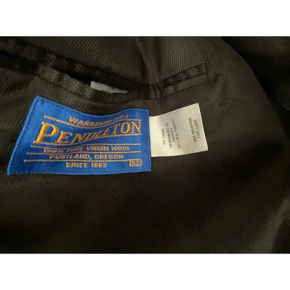 Pendelton Blue Wool Long Sleeves Button Front Blazer Coat Size 52 - Picture 4 of 6